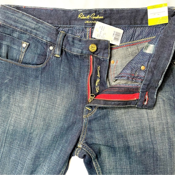 SOLD NWT Robert Graham Dark Blue Soft Classic - Yates Men’s Jeans 32 x 34 - Picture 11 of 14